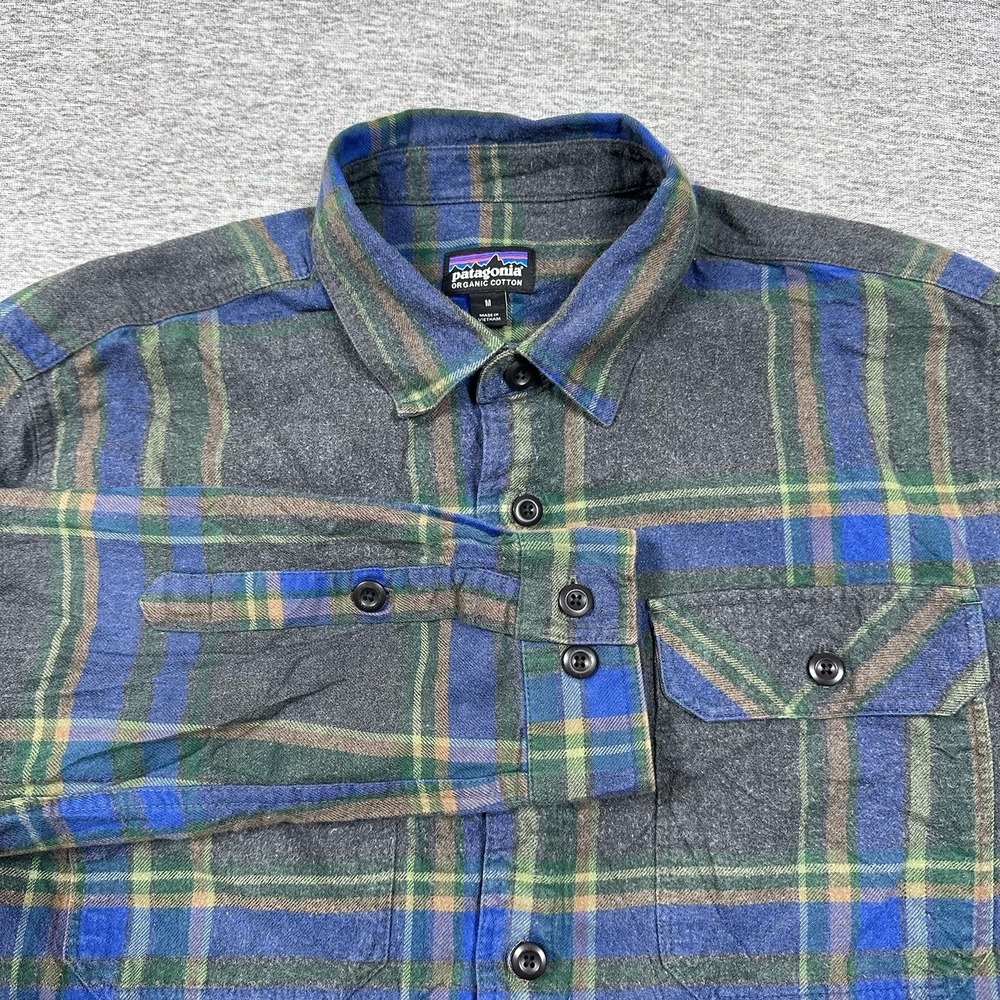 Patagonia Shirt Mens Medium Plaid Fjord Midweight Flannel Long Sleeve Outdoor